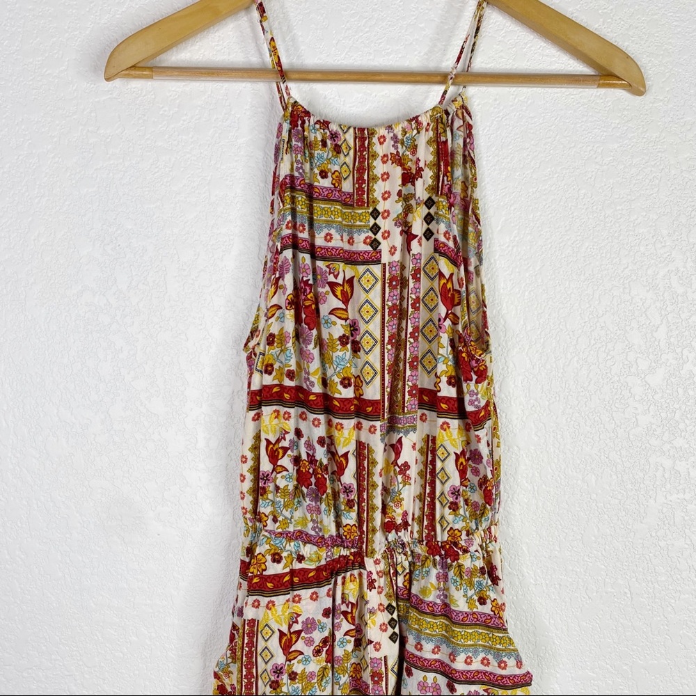H&M Coachella Cream & Red Floral Print Romper - Picture 2 of 6